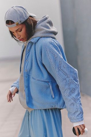 Hit The Slopes Eyelet Fleece Jacket