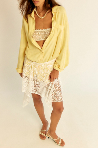 Savana Lace Wrap Top by Kettel at Free People in White, Size: S