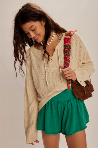 Cruz Sweater Shorts by free-est at Free People in Green, Size: XL