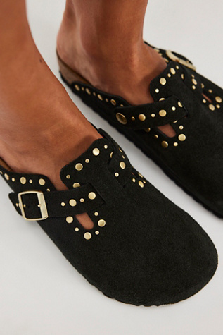 Birkenstock Boston Rivets Clogs at Free People in Black, Size: EU 36