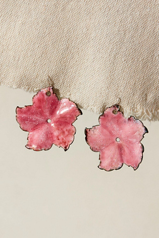 Michelle DaRin Hibiscus Earrings at Free People in Gold