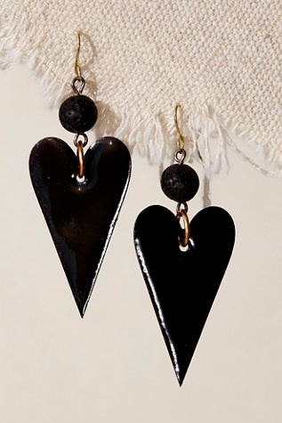 Michelle DaRin Lava Love Earrings at Free People in Black