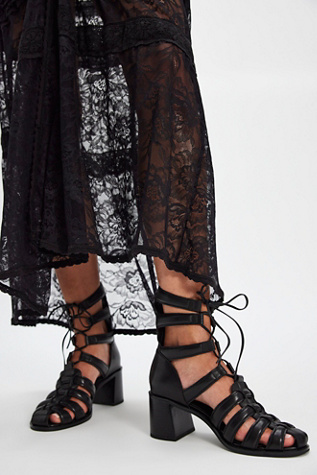 Ash Juvia Lace-Up Heels at Free People in Black, Size: EU 39