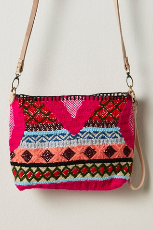 Enshalla Multi Pattern Crossbody Bag at Free People in Black