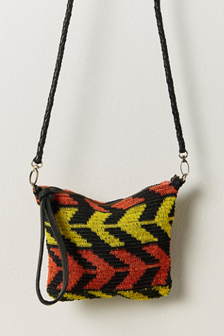 Ehshalla Chevron Clutch Bag by Enshalla at Free People in Black