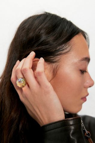 Scotlynn Ring by Free People in Yellow, Size: US 8