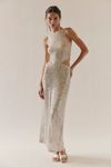 free people white sequin dress Free People Women Size 0 Dress Lace Night Shimmers White Sequin Ivory  Lining