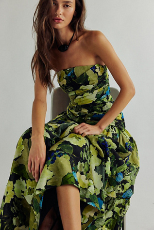 Shona Joy Weyes Strapless Tiered Maxi Dress