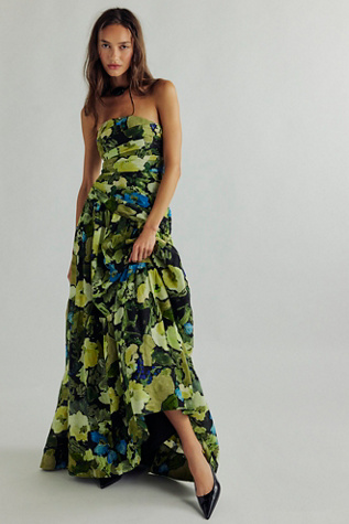 Shona Joy Weyes Strapless Tiered Maxi Dress