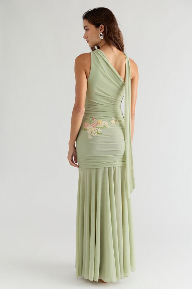Saemdi Embroidered One Shoulder Dress #1