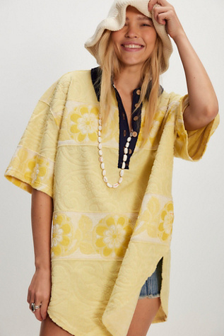We The Free Always Sunny Tee at Free People in Yellow Combo, Size: Small