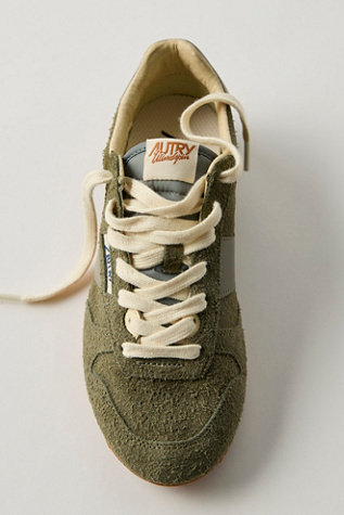 Autry Windspin Low Suede Trainers at Free People in Moss, Size: EU 38