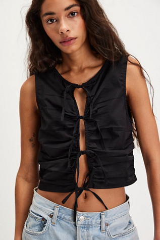 Kaia Sleeveless Top by Free People in Black, Size: L