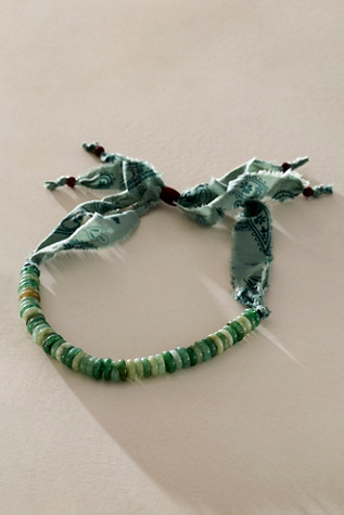 Collier Ras-de-Cou Pierre Orion par Free People en Aventurine Verte, pour femme