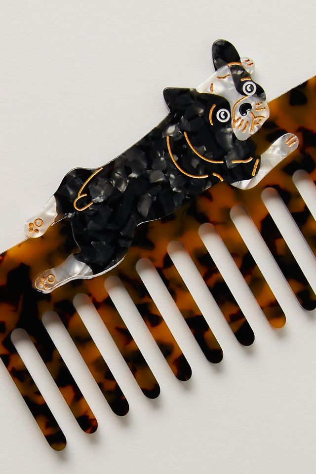 Solar Eclipse Hand-Painted Wide Tooth Comb #1