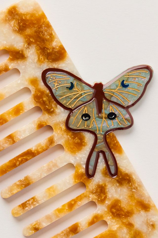 Solar Eclipse Hand-Painted Wide Tooth Comb #1