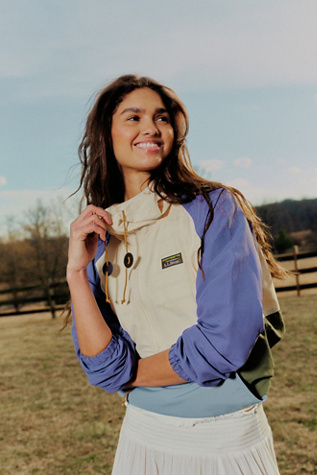 L.L.Bean Mountain Classic Anorak en Natural/Mineral Blue, pour femme taille: XS chez Free People