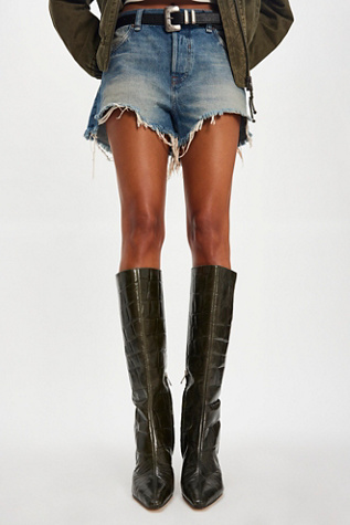 Sylvia Croc Tall Boots