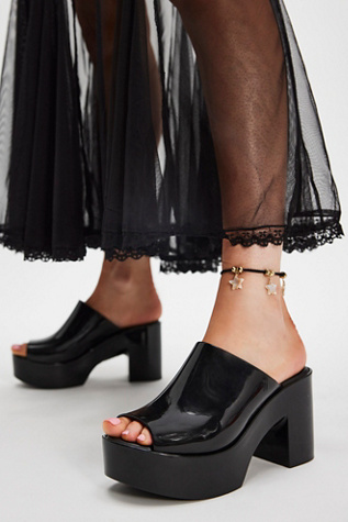 Melissa Hype Platform Mules at Free People in Black, Size: US 7
