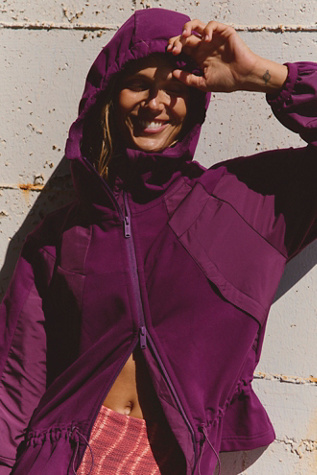 All Terrain Fleece Jacket by FP Movement at Free People, Black Cherry, S