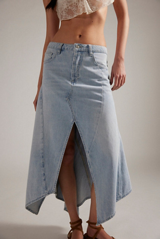 We The Free Aquarius Maxi Skirt at Free People in Blue, Size: 24