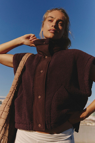 Scout It Out Fleece Vest Jacket by FP Movement at Free People, Dark Espresso, XS