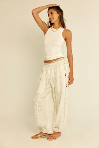 Pantalon Bulle Brumeux par Free People en Ivoire Propre, pour femme taille: S