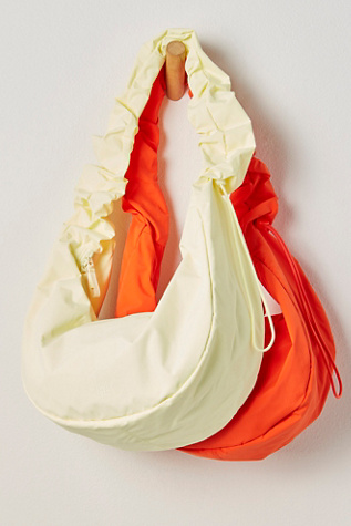 GOT Ruffle Moon Sling Bag by GOT BAG at Free People in Hot Coral