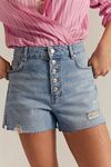 We The Free Angelika Denim Mid-Thigh Shorts