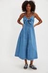 Via Denim Midi Dress | Free People