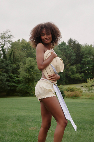 For Love & Lemons x FP Puckered Gingham Bloomers