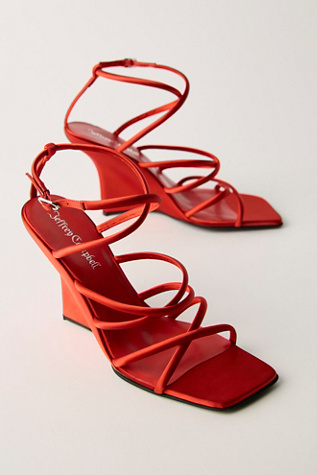 To The Sky Strappy Wedges