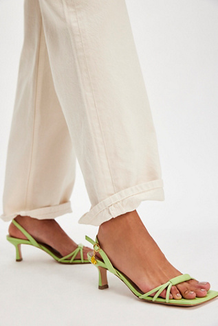 Lucky Charm Heels by Vicenza at Free People in Lemon/Lime/Gold, Size: US 7