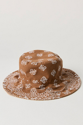 Bandana Bucket Hat at Free People in Brown