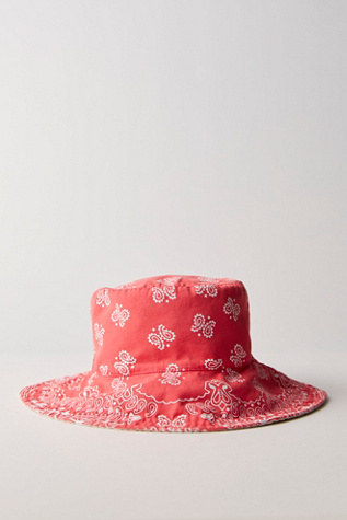 Chapeau Bob Bandana par Free People en Rouge, pour femme