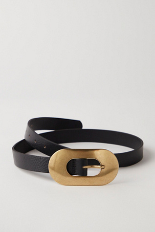 Женский ремень Free People Melrose Leather Belt, цвет: Чёрный — фото 2