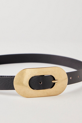 Женский ремень Free People Melrose Leather Belt, цвет: Чёрный — фото 3