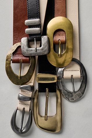 Melrose Leather Belt by We The Free at Free People in Cognac, Size: M/L
