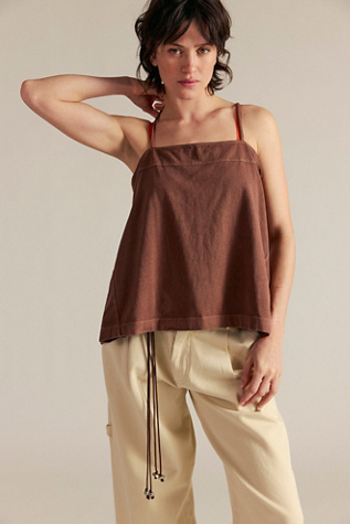 We The Free Miss You Apron Tank Top at Free People in Brown, Size: XL