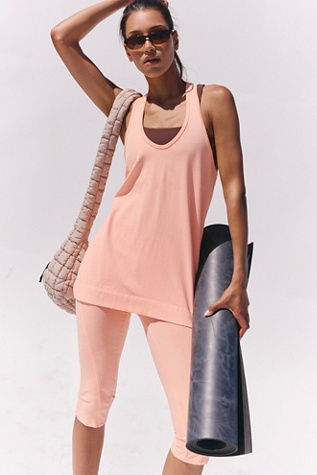 Hot Shot Bare It All Set by FP Movement at Free People, Pastel Peach, S