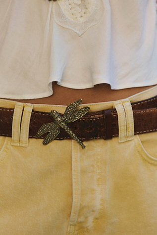 Alkemie Dragonfly Belt at Free People in Brown, Size: S