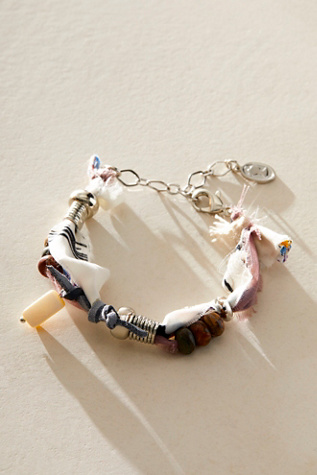 Alpha Bracelet by Ariana Ost at Free People in Creme