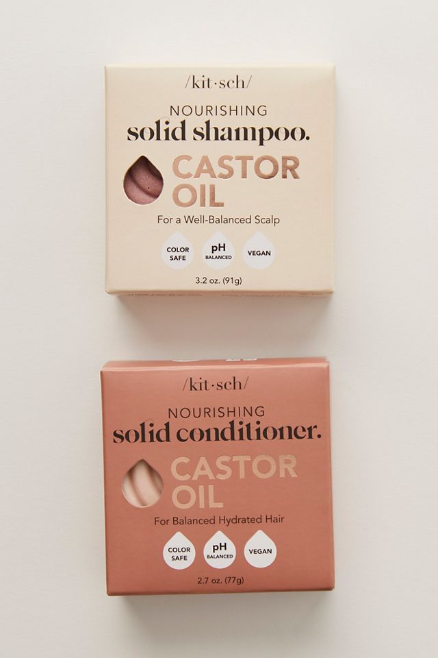 Kitsch Solid Castor Oil Nourishing Shampoo & Conditioner Combo #1