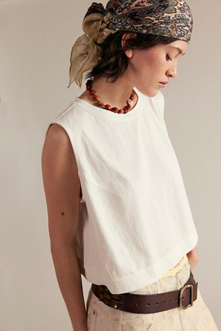 We The Free Willoughby Swing Tank Top at Free People in White, Size: L