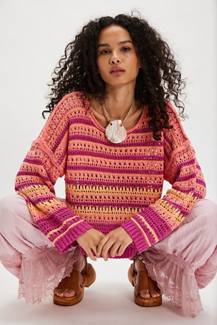 Pull Madelyn par Free People en Pink Confetti Combo, pour femme