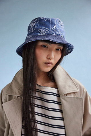 Denim Mashup Bucket Hat by Kangol at Free People in Blue, Size: S