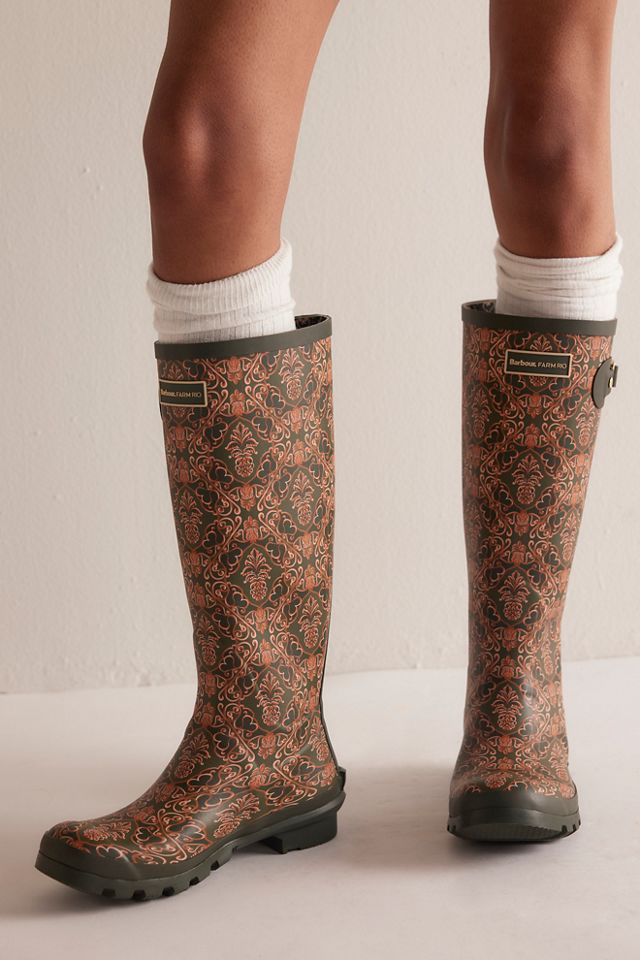 Barbour X Farm Rio Cami Wellington Rain Boots #1