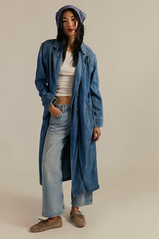 We The Free Manteau Long Indigo Monique en Sunlight Blue, pour femme taille: XS chez Free People