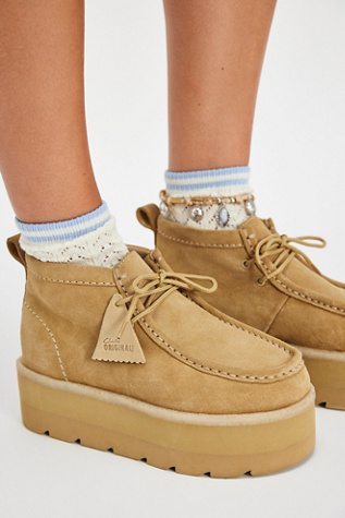 Clarks Meare Elevated Wallabee Boots at Free People in Brown, Size: US 9
