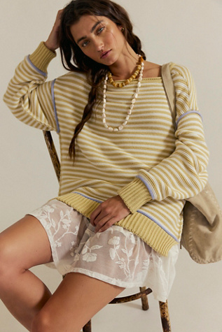 We The Free Asher Jumper at Free People in Sand Combo, Size: XS